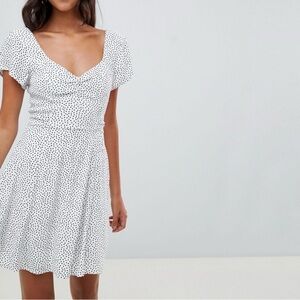 Abercrombie & Fitch White Polka Dot Mini Dress